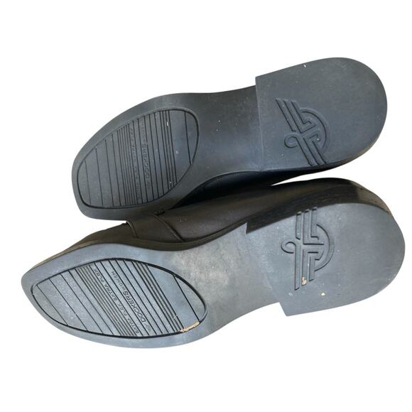 Vintage 90s Y2k Preppy Black Leather Square Toe Dockers Loafers Flats Size 6.5 - Picture 6 of 8